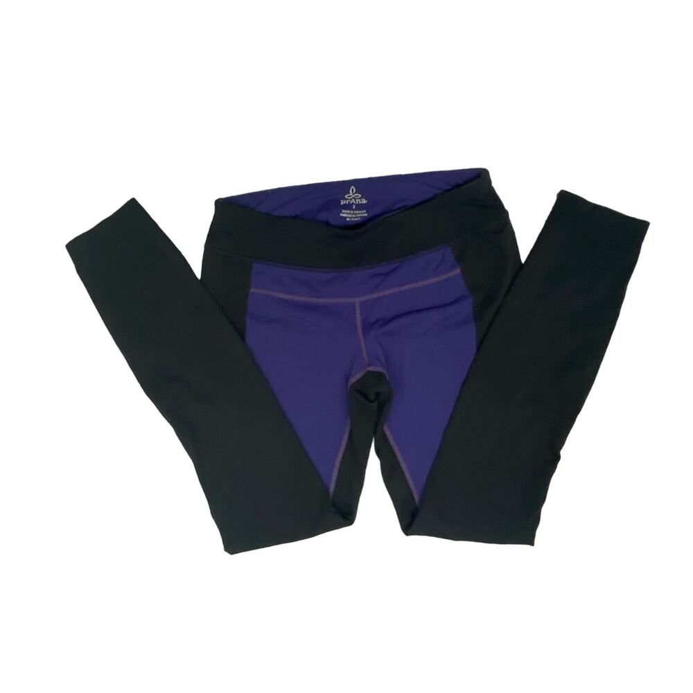PRANA Women’s Capri Leggings Size Small Color Black & Purple